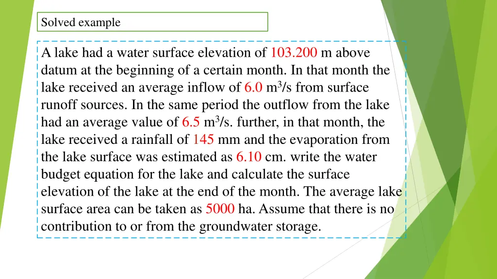 solved example