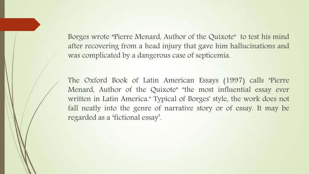 borges wrote pierre menard author of the quixote