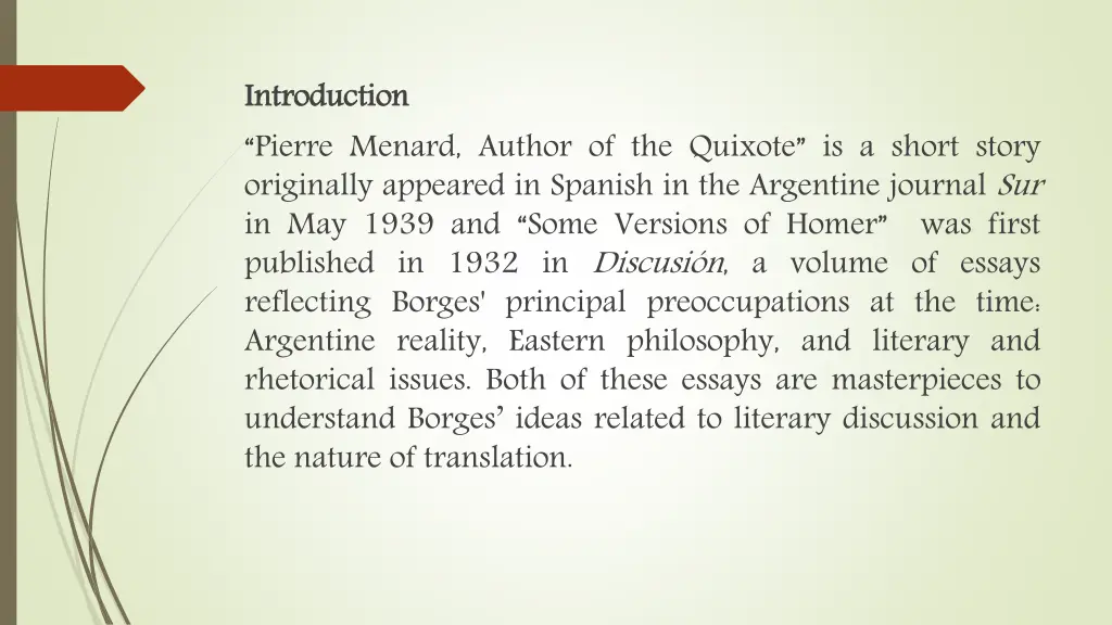 introduction pierre menard author of the quixote