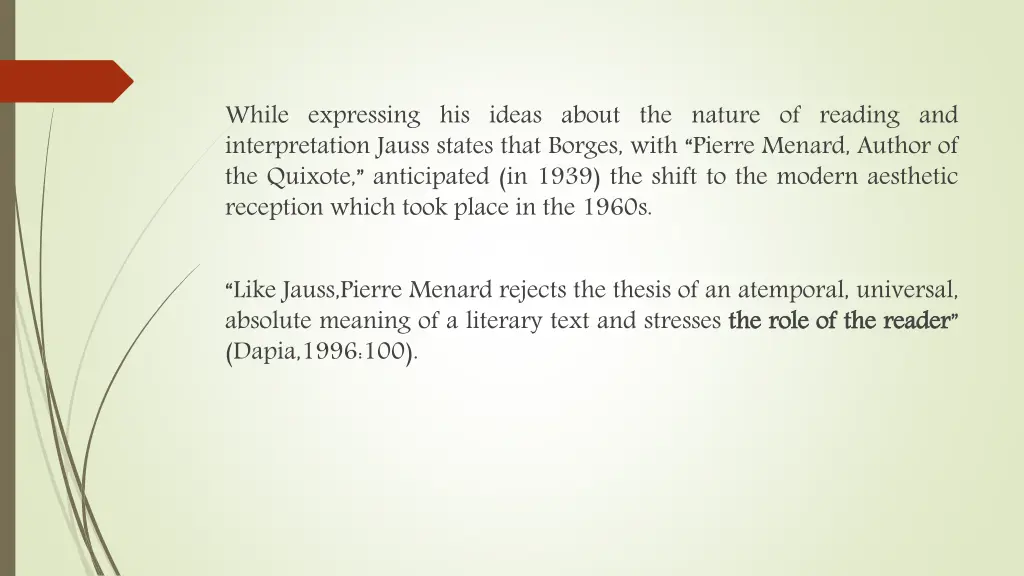 while expressing his ideas about the nature