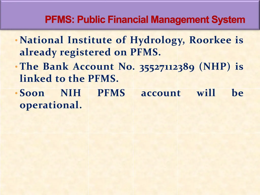 pfms public financial management system