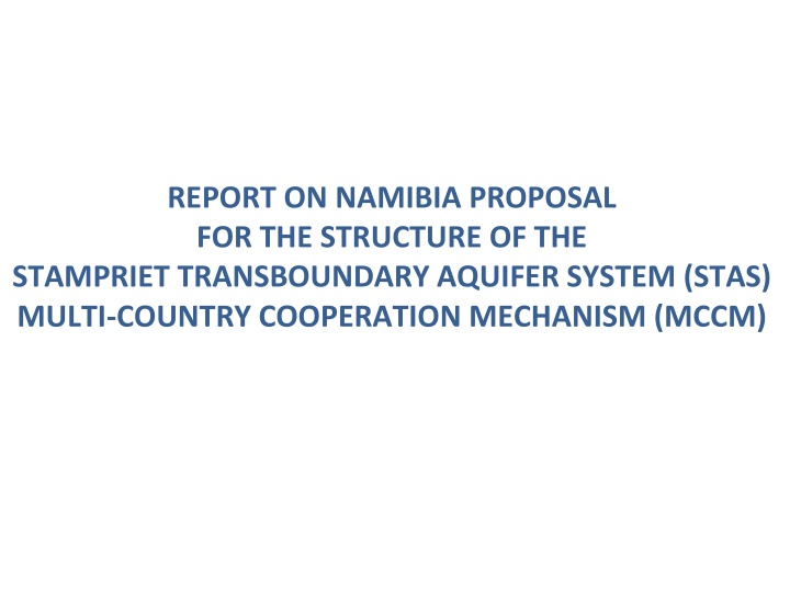 report on namibia proposal for the structure