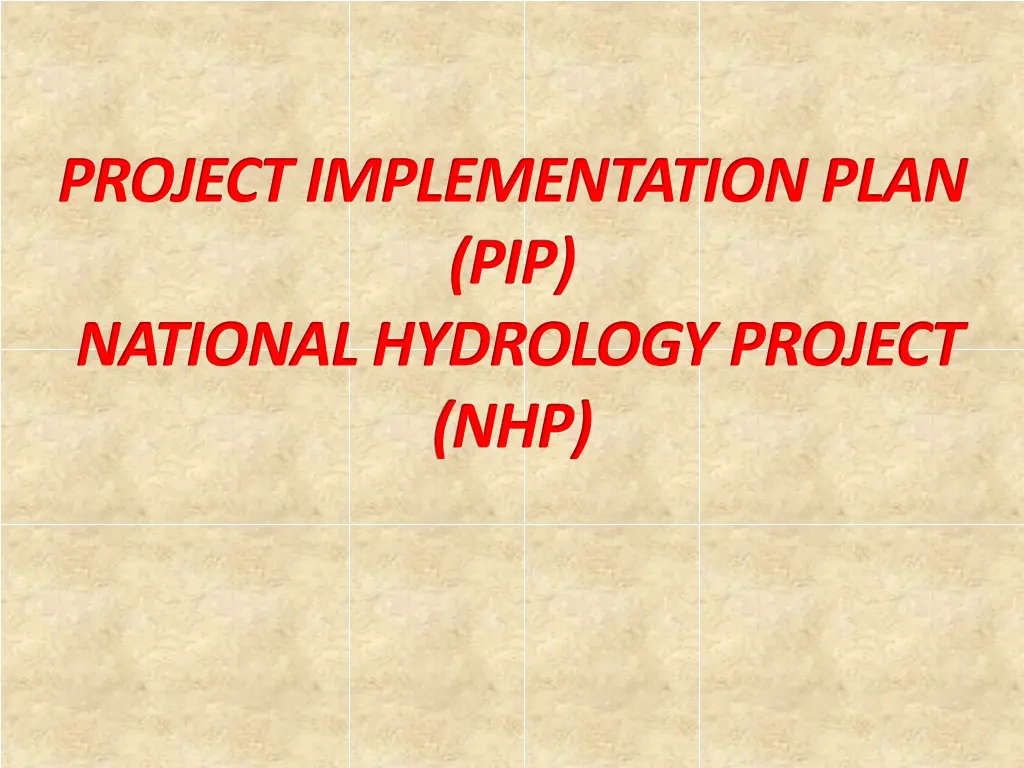 project implementation plan pip national