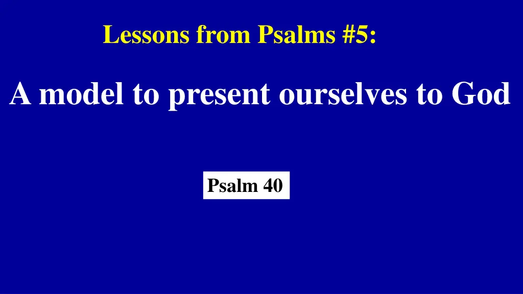 lessons from psalms 5 1