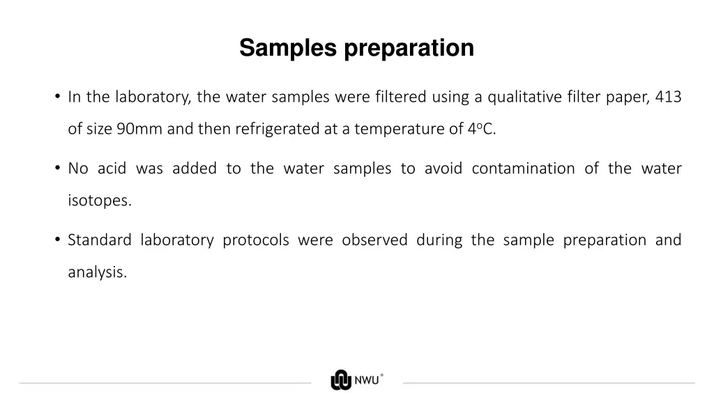 samples preparation