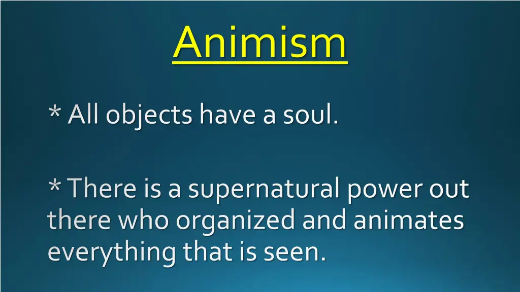 animism