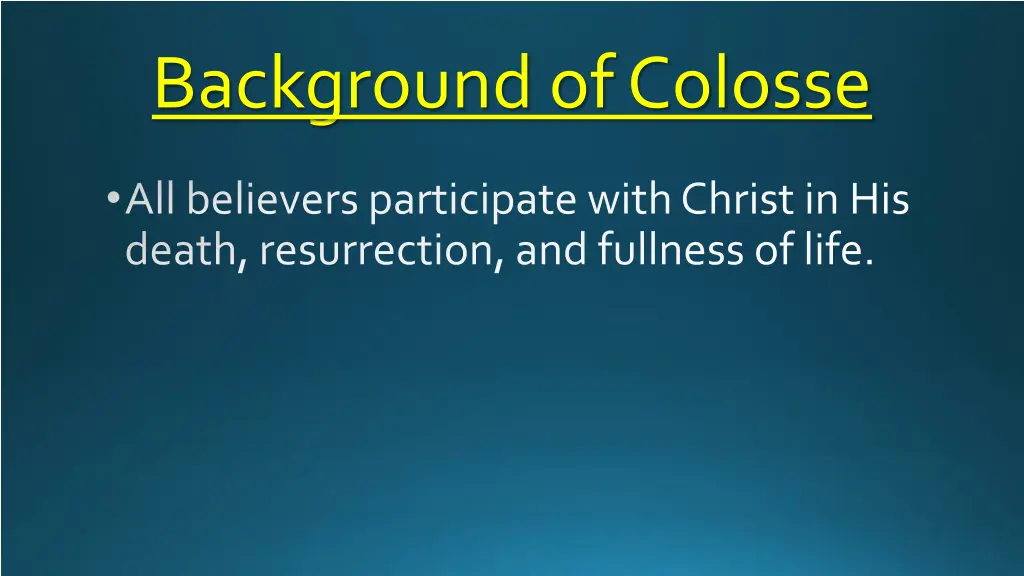 background of colosse