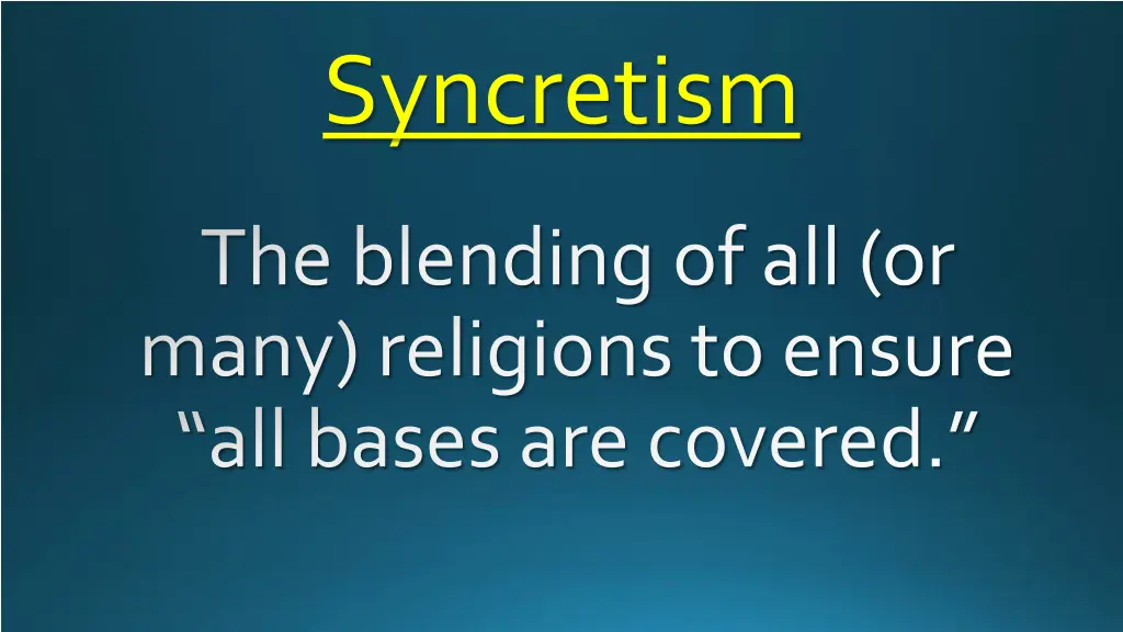 syncretism