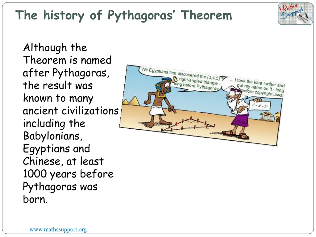 the history of pythagoras theorem 1