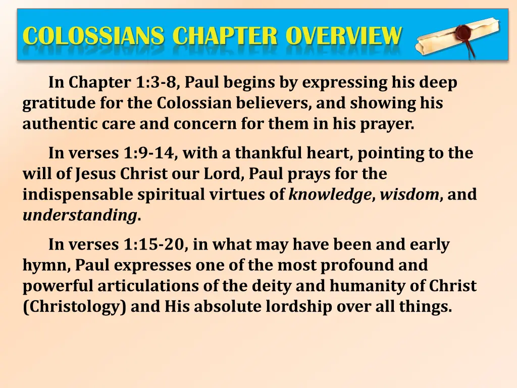 colossians chapter overview