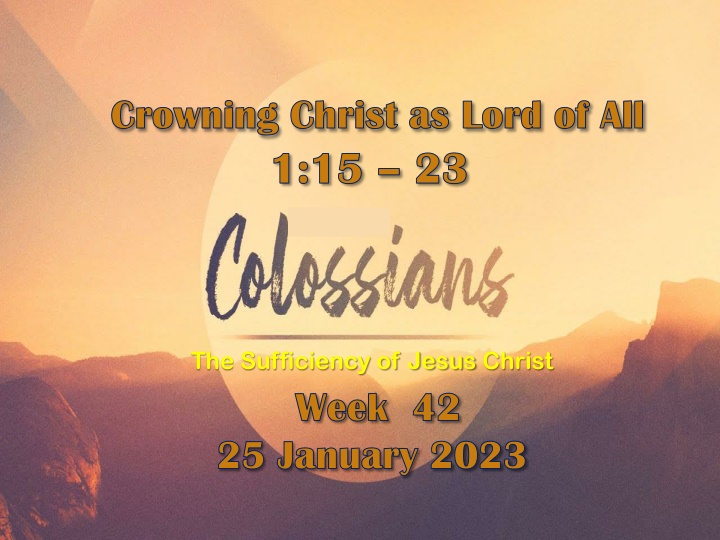 crowning christ as lord of all crowning christ