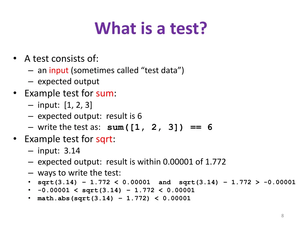 what is a test