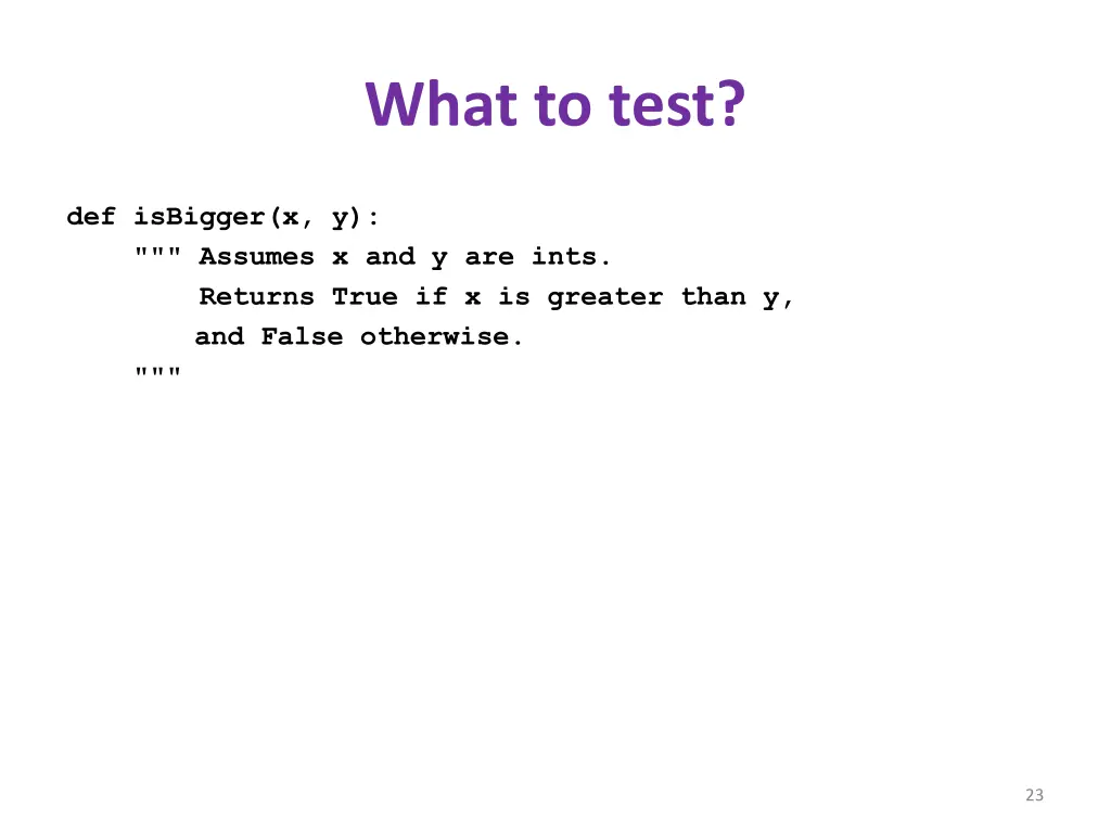 what to test