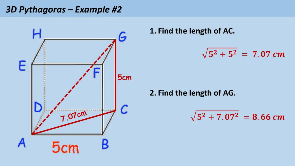 3d pythagoras example 2