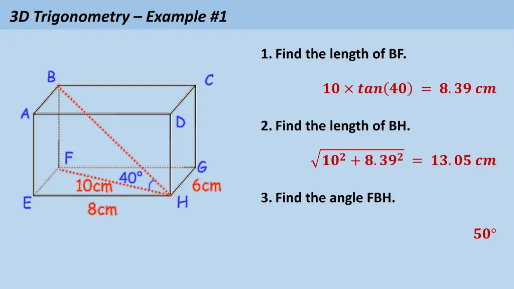 3d trigonometry example 1