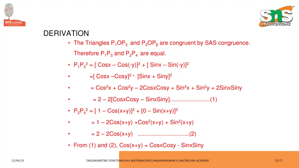 derivation