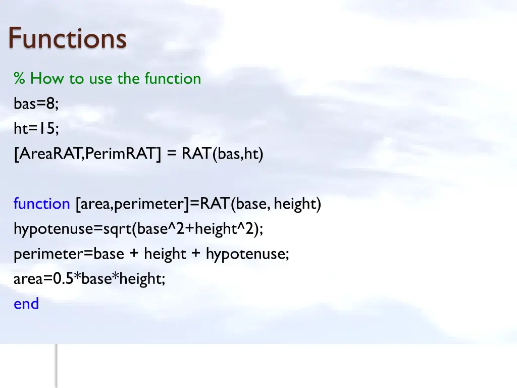 functions
