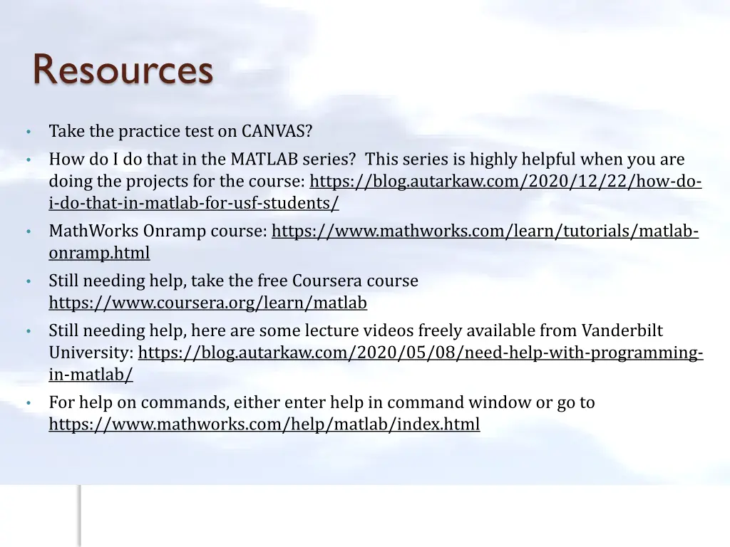 resources
