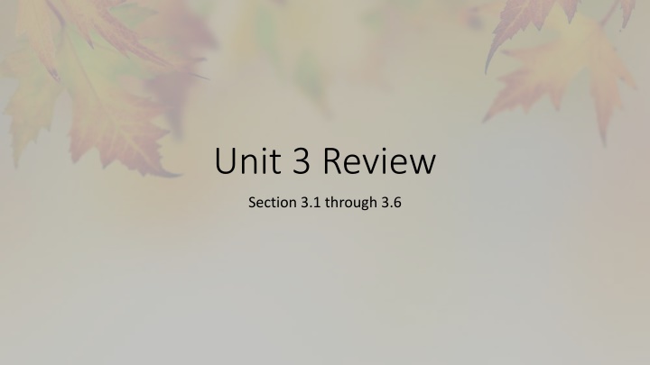 unit 3 review