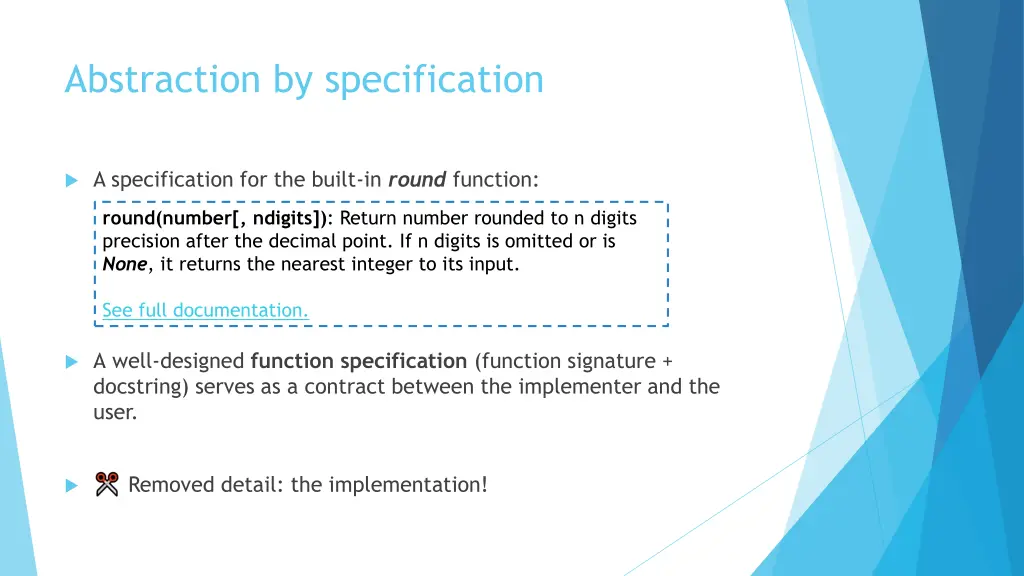 abstraction by specification 1