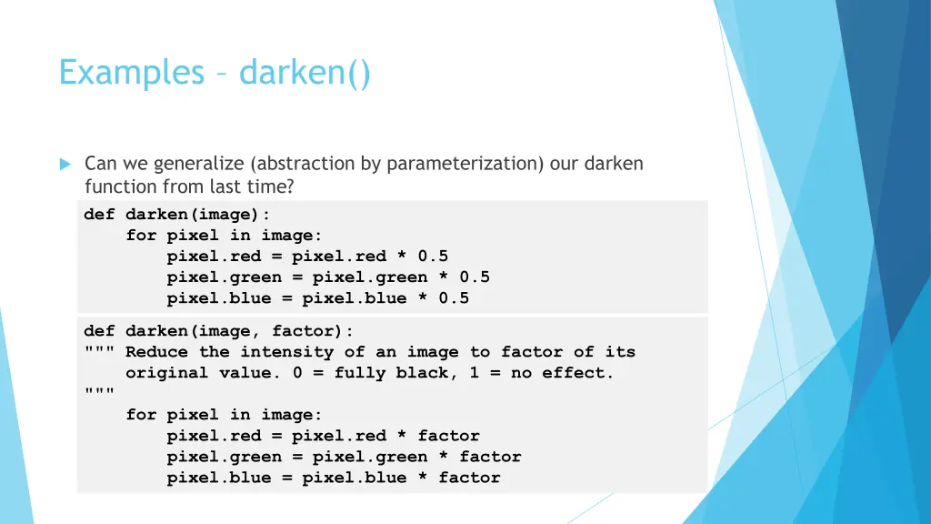 examples darken