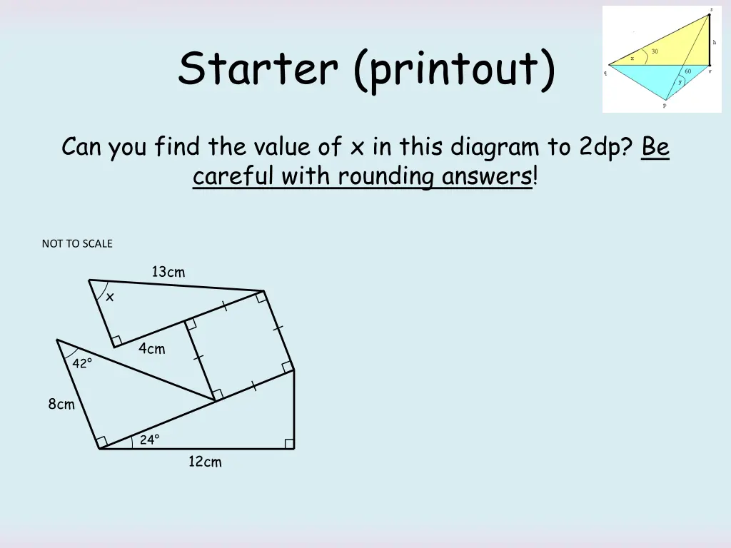 starter printout