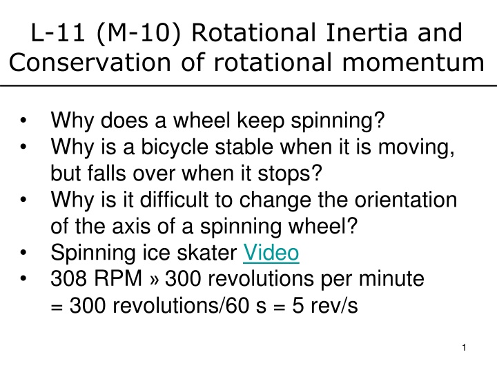 l 11 m 10 rotational inertia and conservation