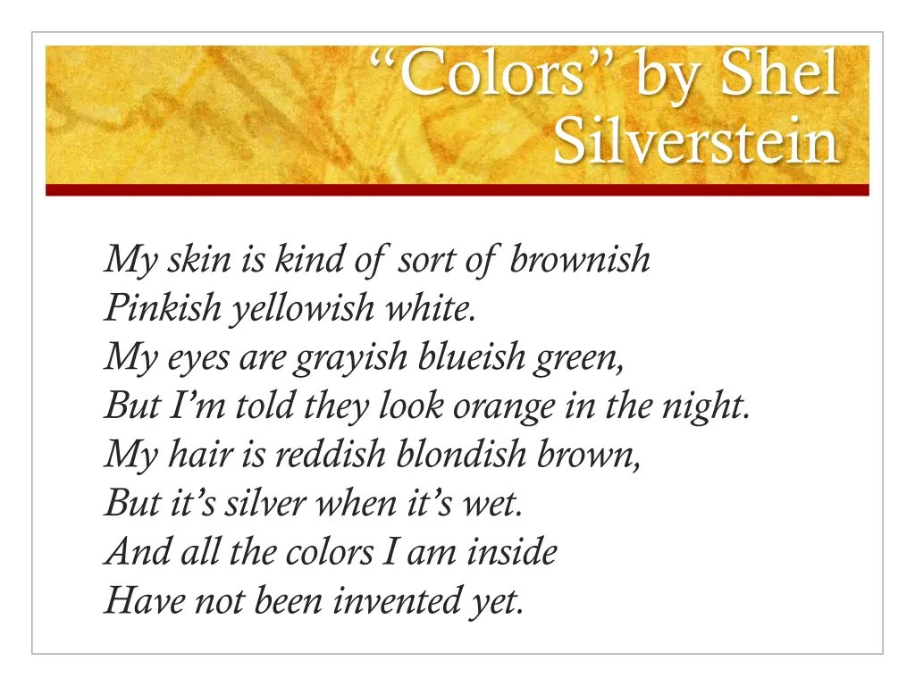 colors by shel silverstein