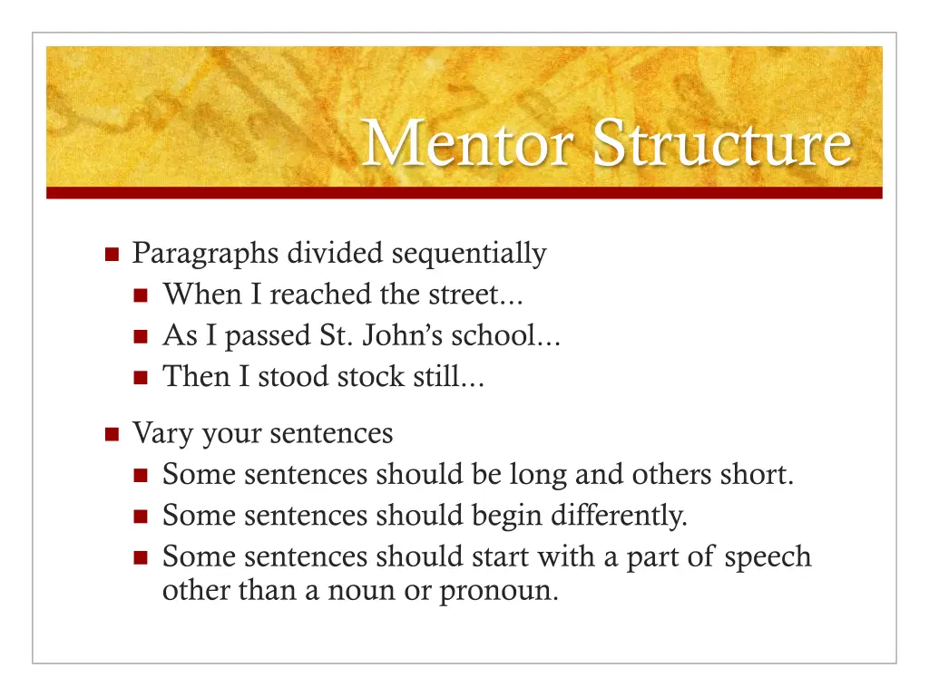 mentor structure