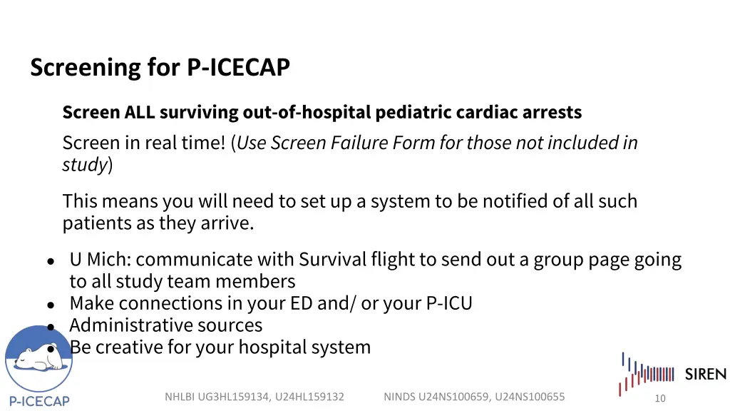 screening for p icecap