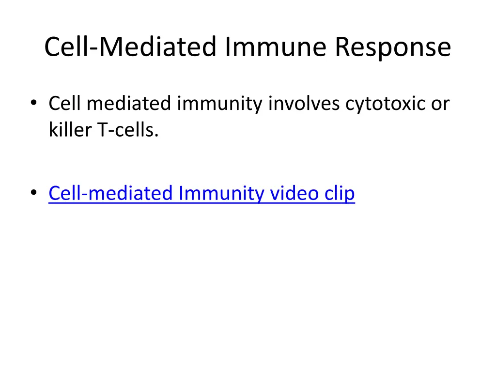 cell mediated immune response