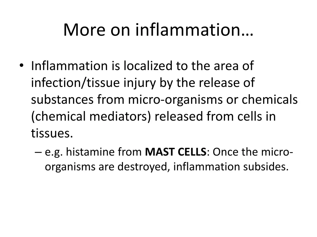 more on inflammation