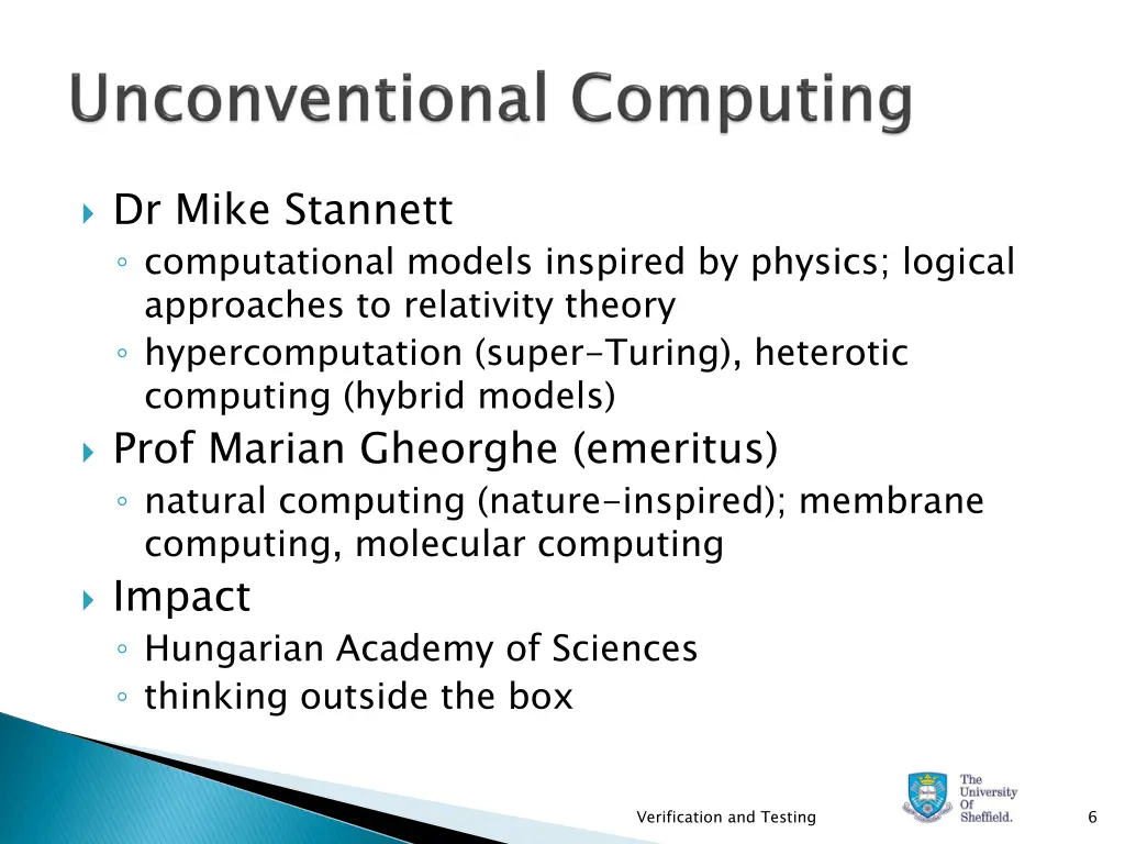 dr mike stannett computational models inspired