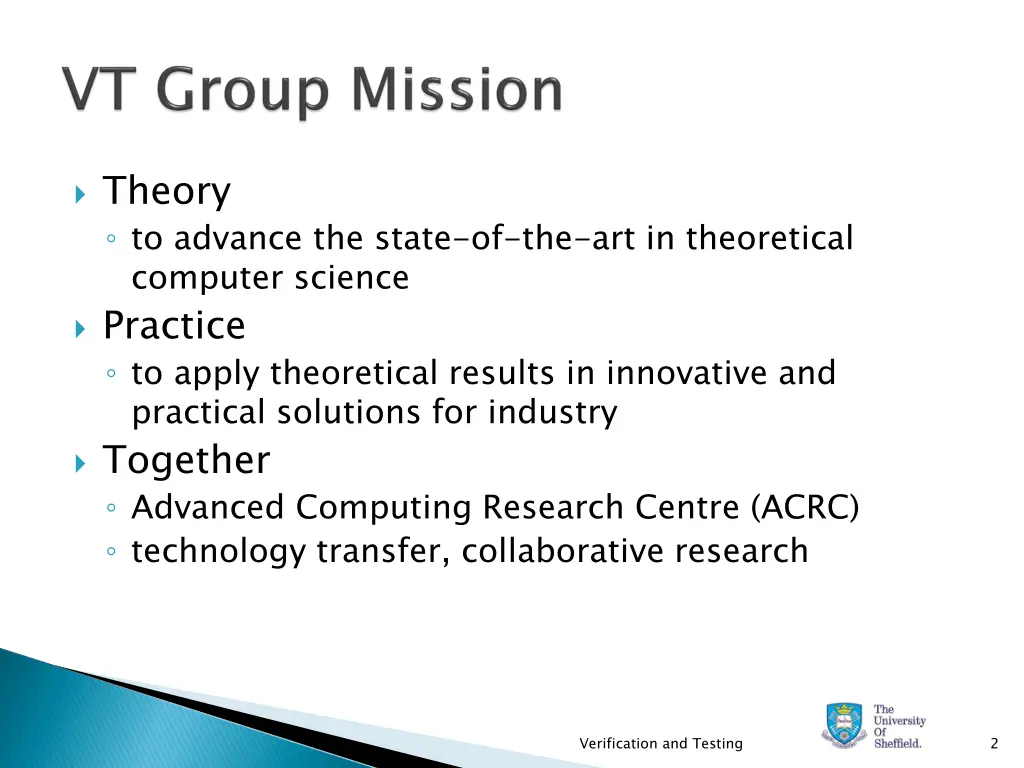 theory to advance the state