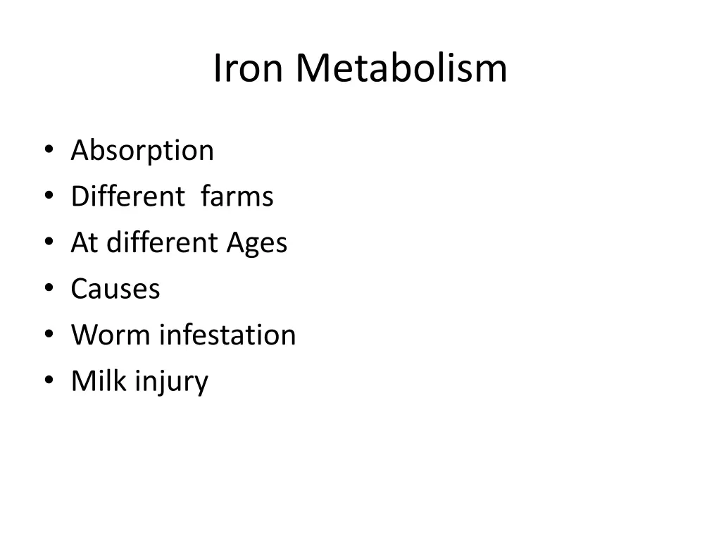 iron metabolism