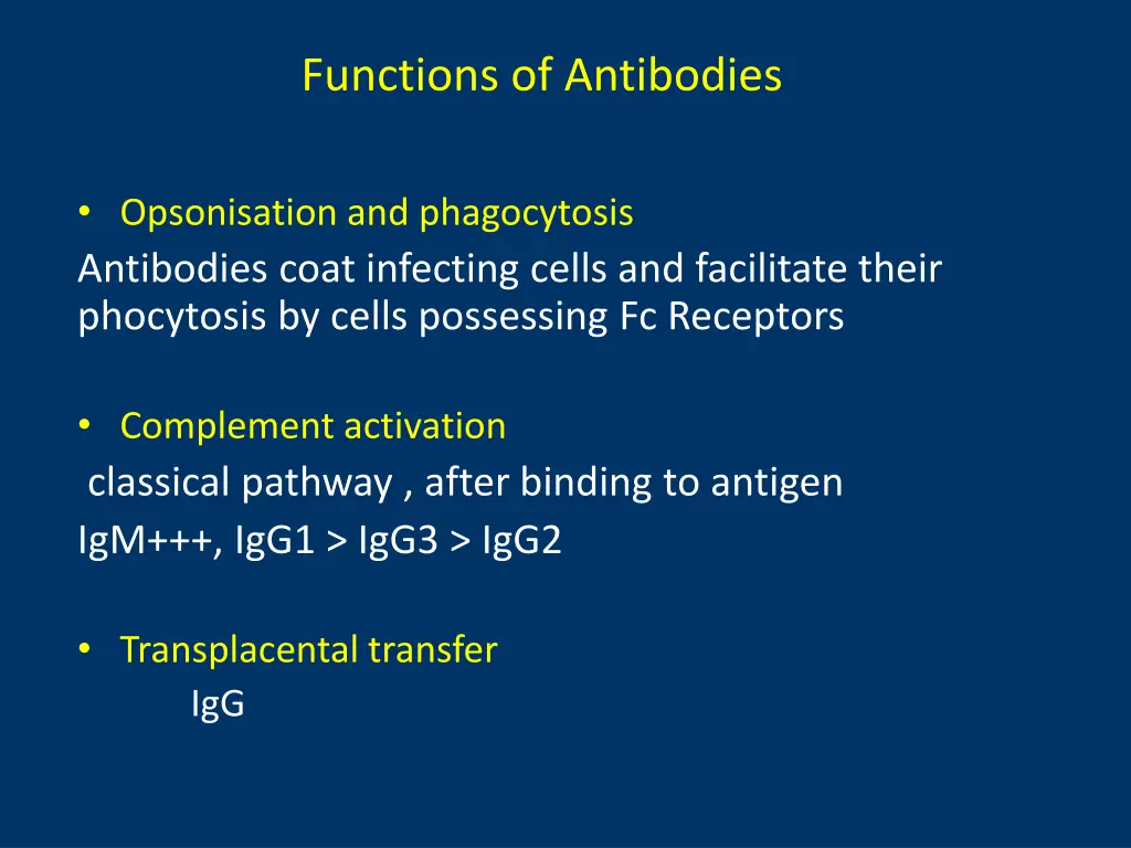 functions of antibodies 1