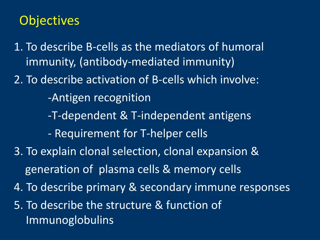 objectives