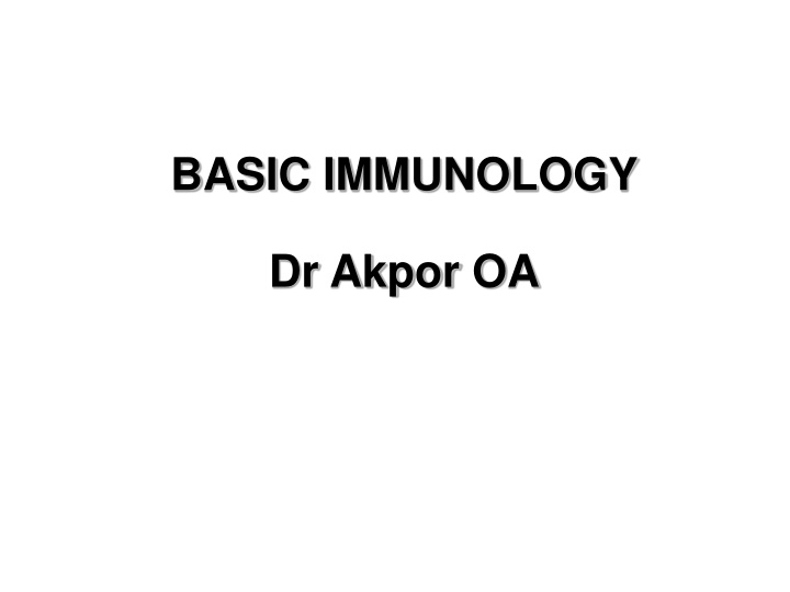 basic immunology