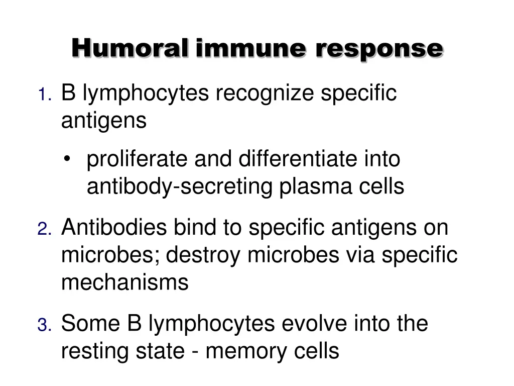 humoral immune response