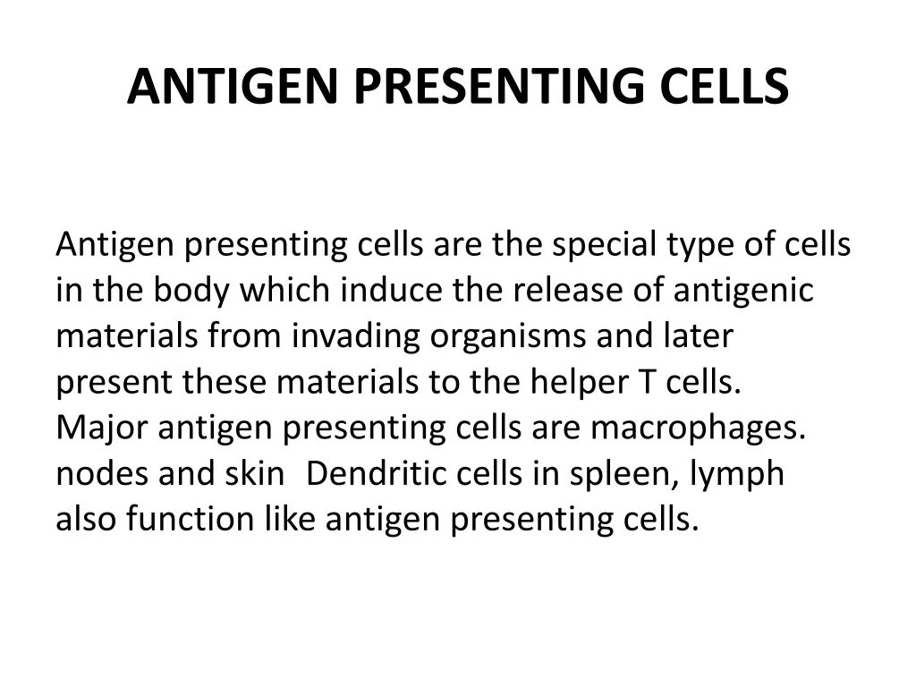 antigen presenting cells