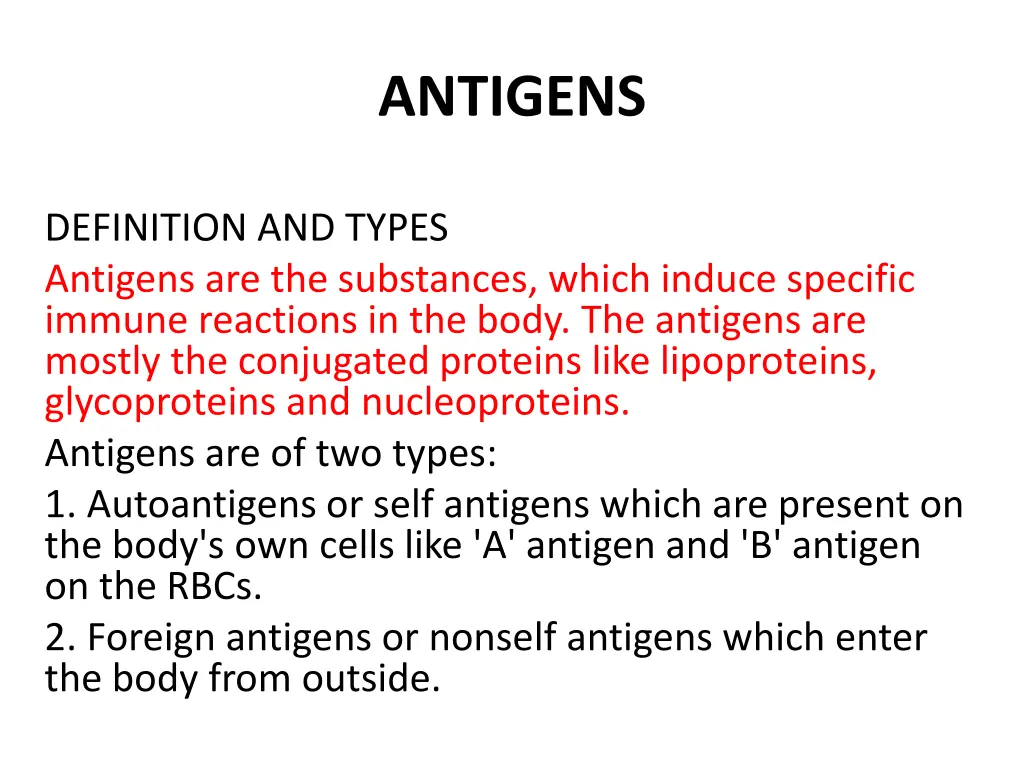 antigens