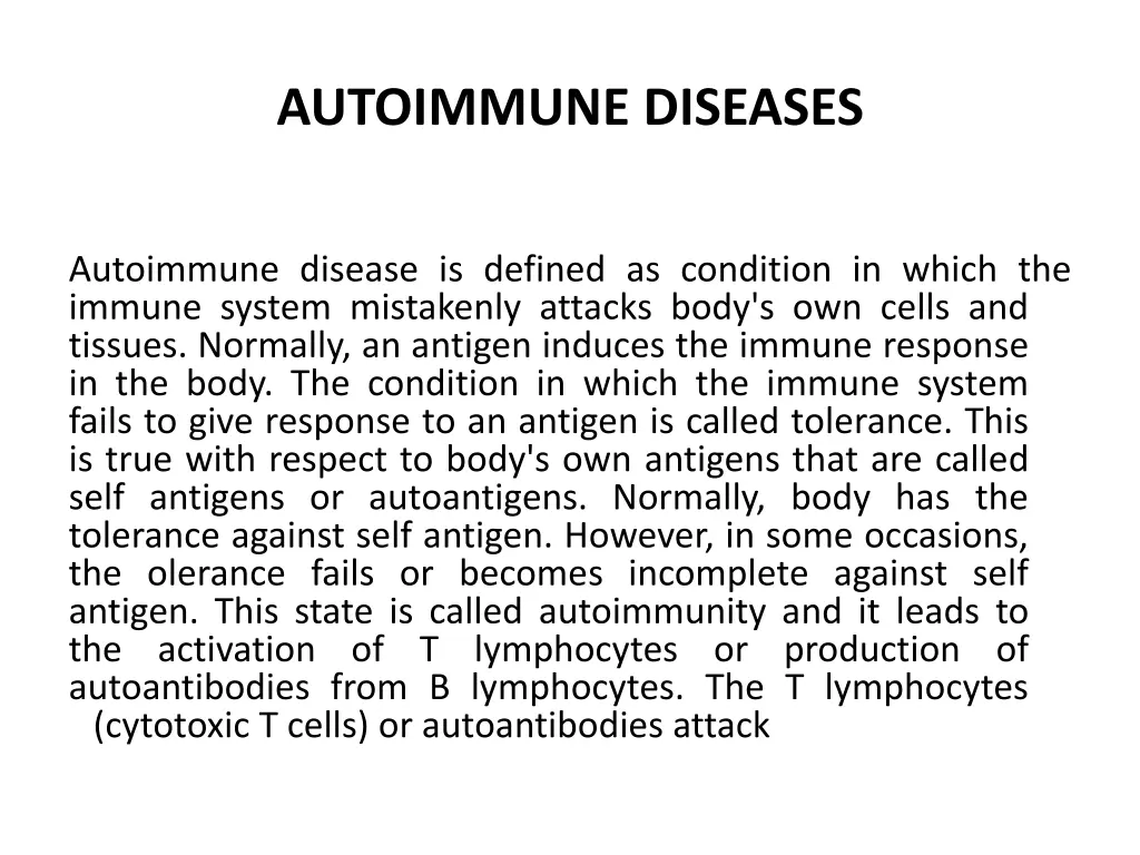 autoimmune diseases