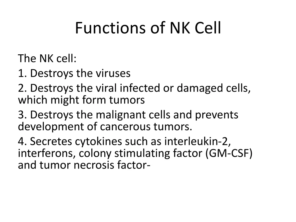 functions of nk cell