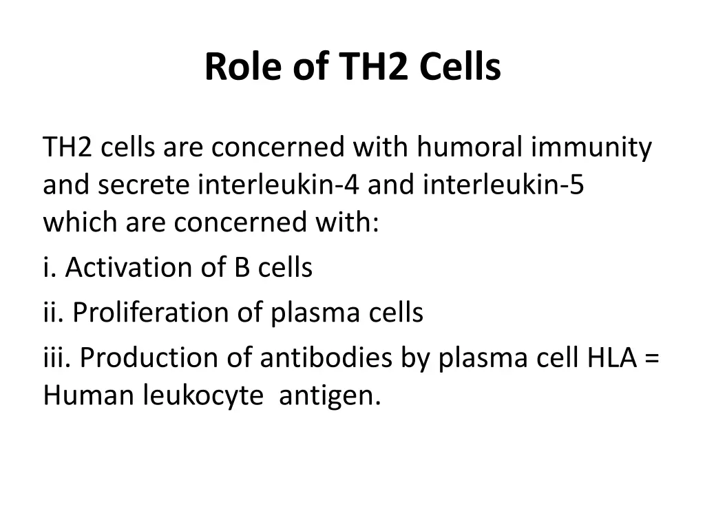 role of th2 cells