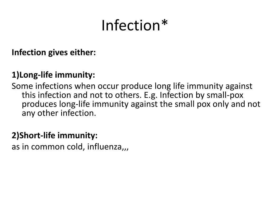 infection