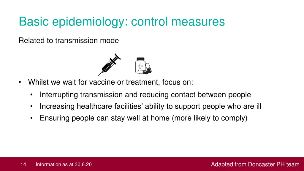 basic epidemiology control measures