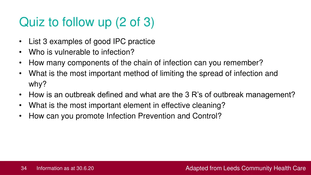 quiz to follow up 2 of 3