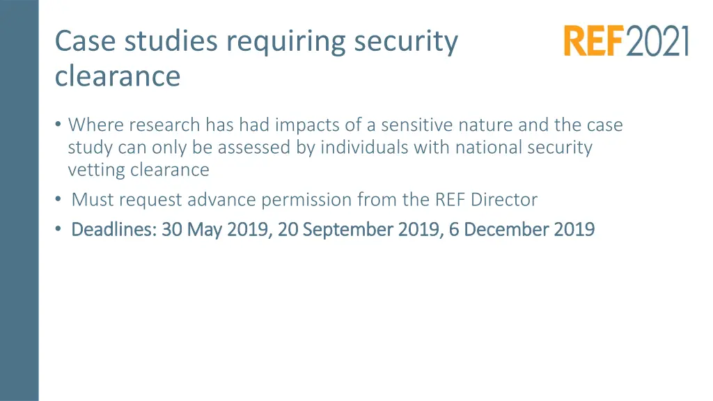 case studies requiring security clearance