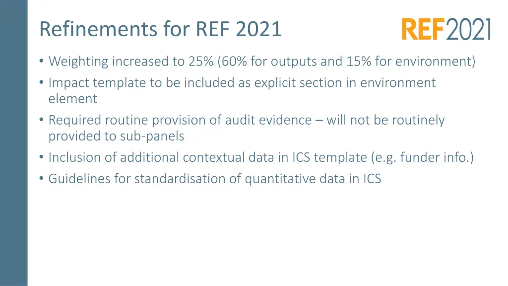 refinements for ref 2021
