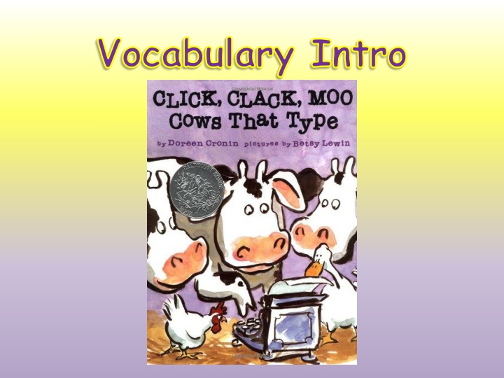 vocabulary intro